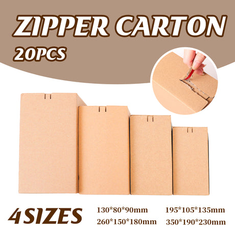 Zipper Express Shipping Boxes 20PCS