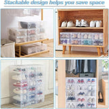 Plastic shoe boxes for organized storage