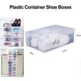 Plastic shoe boxes for organized storage