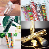 Test Tubes with Metal Caps 50PCS 2.8*14cm 45ml PET - Discount Packaging Warehouse