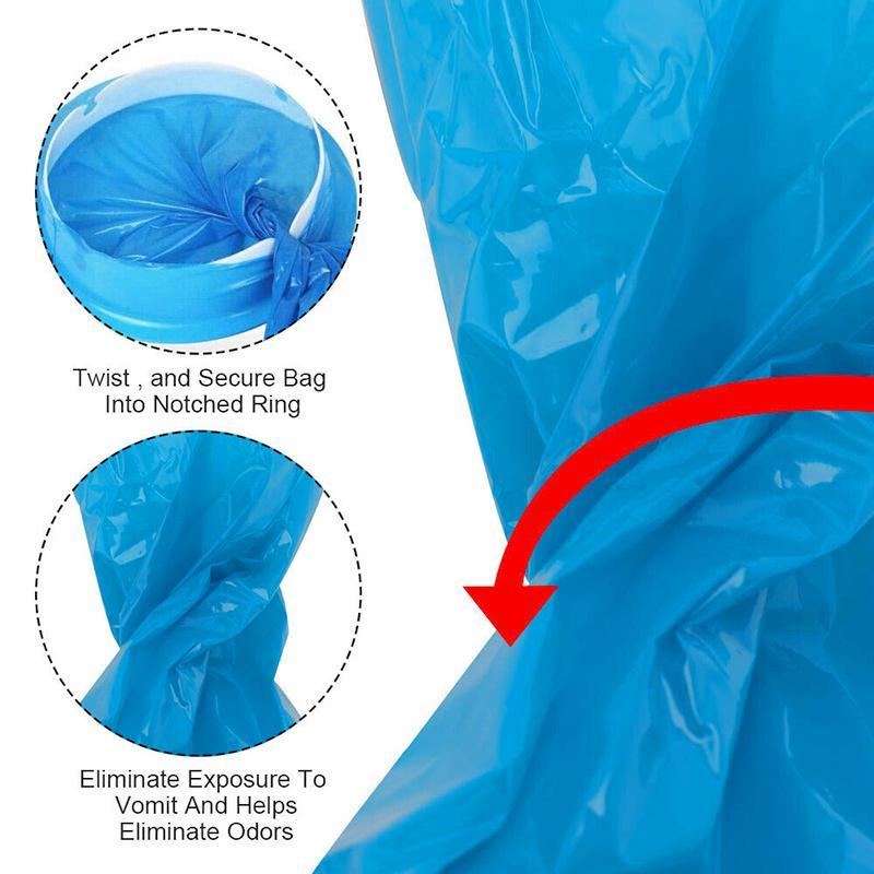 Vomit Bags 50PCS 37*15.8cm 1000ml Sealable Blue - Discount Packaging Warehouse