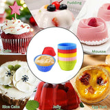 Silicone Muffin Cases 20PCS D6.5*3cm 5Colours - Discount Packaging Warehouse