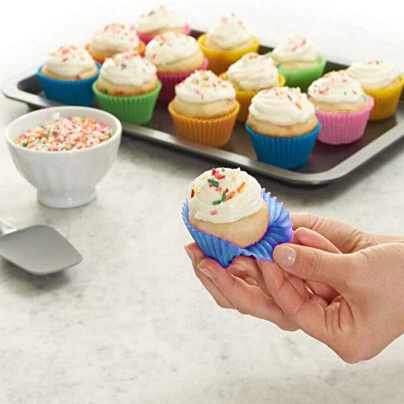 Silicone Muffin Cases 20PCS D6.5*3cm 5Colours - Discount Packaging Warehouse
