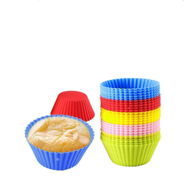 Silicone Muffin Cases 20PCS D6.5*3cm 5Colours - Discount Packaging Warehouse