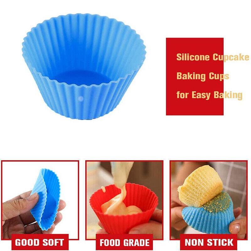 Silicone Muffin Cases 20PCS D6.5*3cm 5Colours - Discount Packaging Warehouse