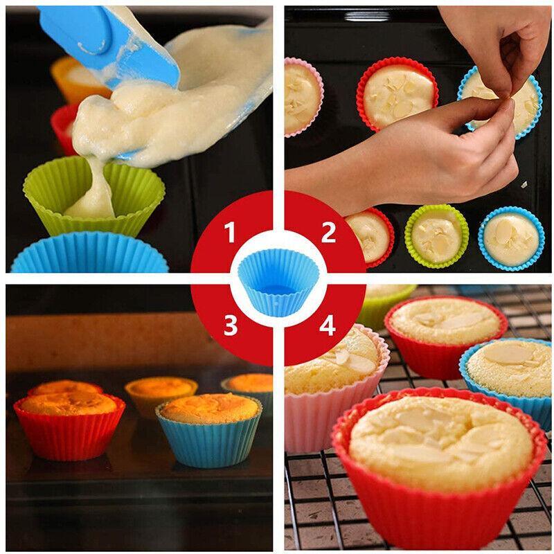 Silicone Muffin Cases 20PCS D6.5*3cm 5Colours - Discount Packaging Warehouse