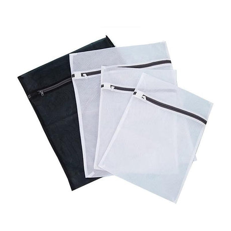 Washing Bags 4PCS Polyester Black/White - Discount Packaging Warehouse